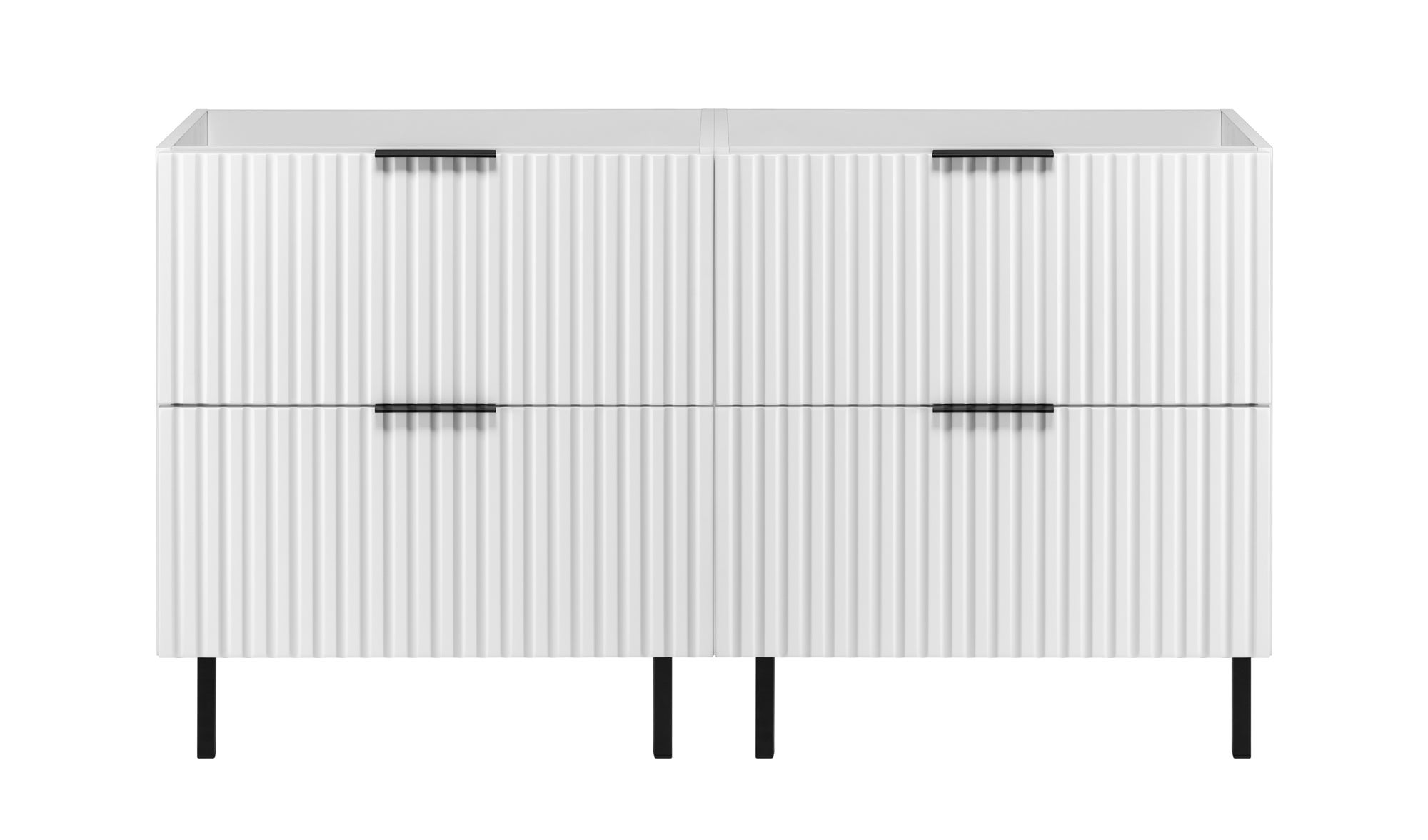 Meuble sous double vasque avec plan sur pieds FLOW blanc 120 cm - 4