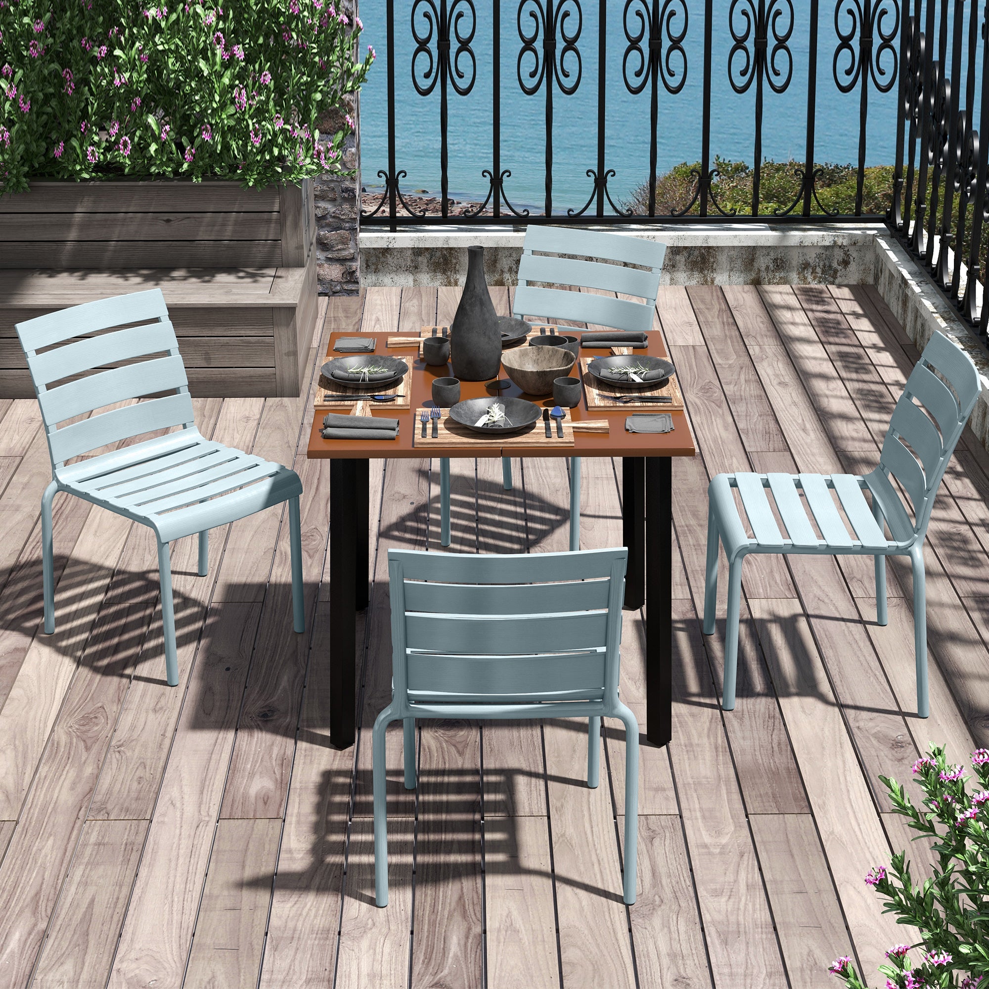 Ensemble de chaises de jardin PP Outsunny - 7