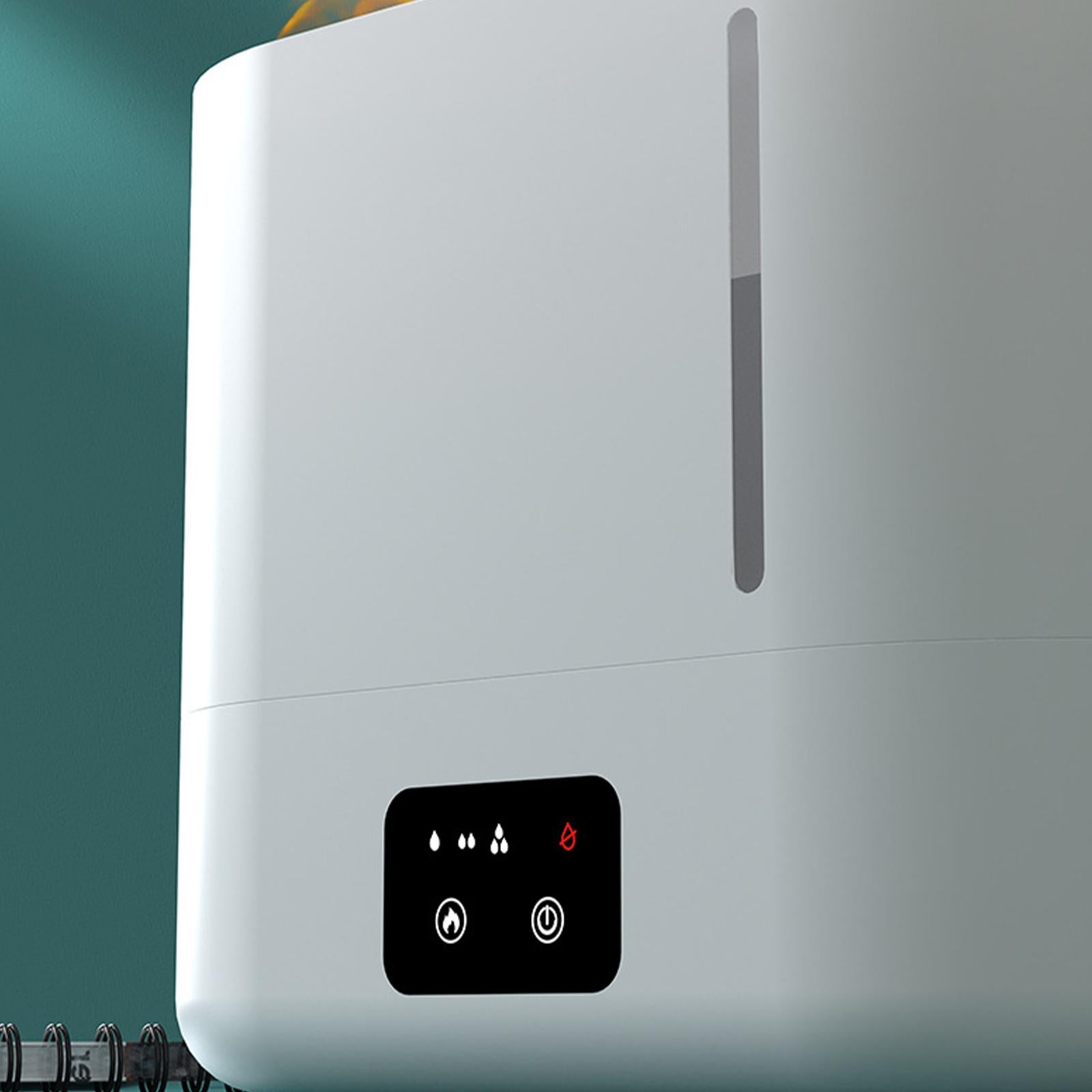 Umidificatore a ultrasuoni con effetto fiamma 3D, diffusore di oli essenziali, 3L, silenziatore, per 41-60m², bianco - 2