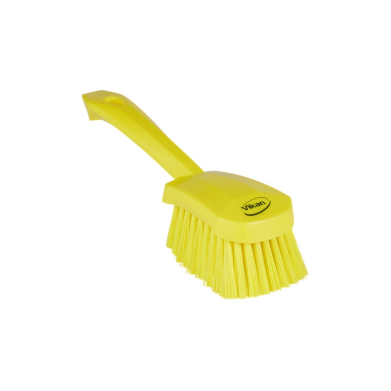Cepillo Para Lavar Platos Vikan – Fibras Duras, Mango Corto, Color Rojo, Ideal Para Hostelería O Industria