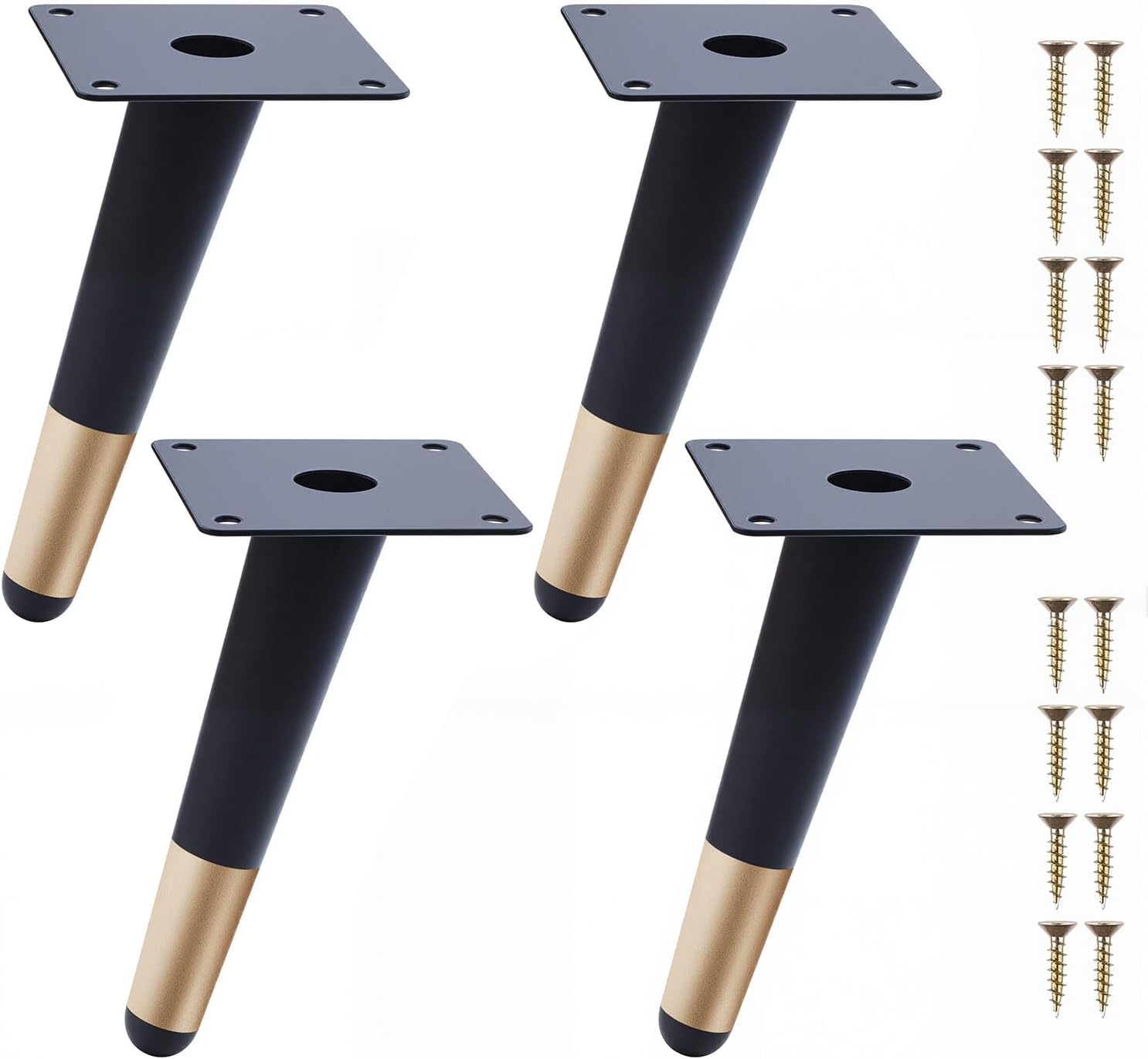 Picioare de mobilier 4 buc picioare de masă oblice conice pentru canapea picioare metalice pentru dulap scaun masă (15 cm înălțime)