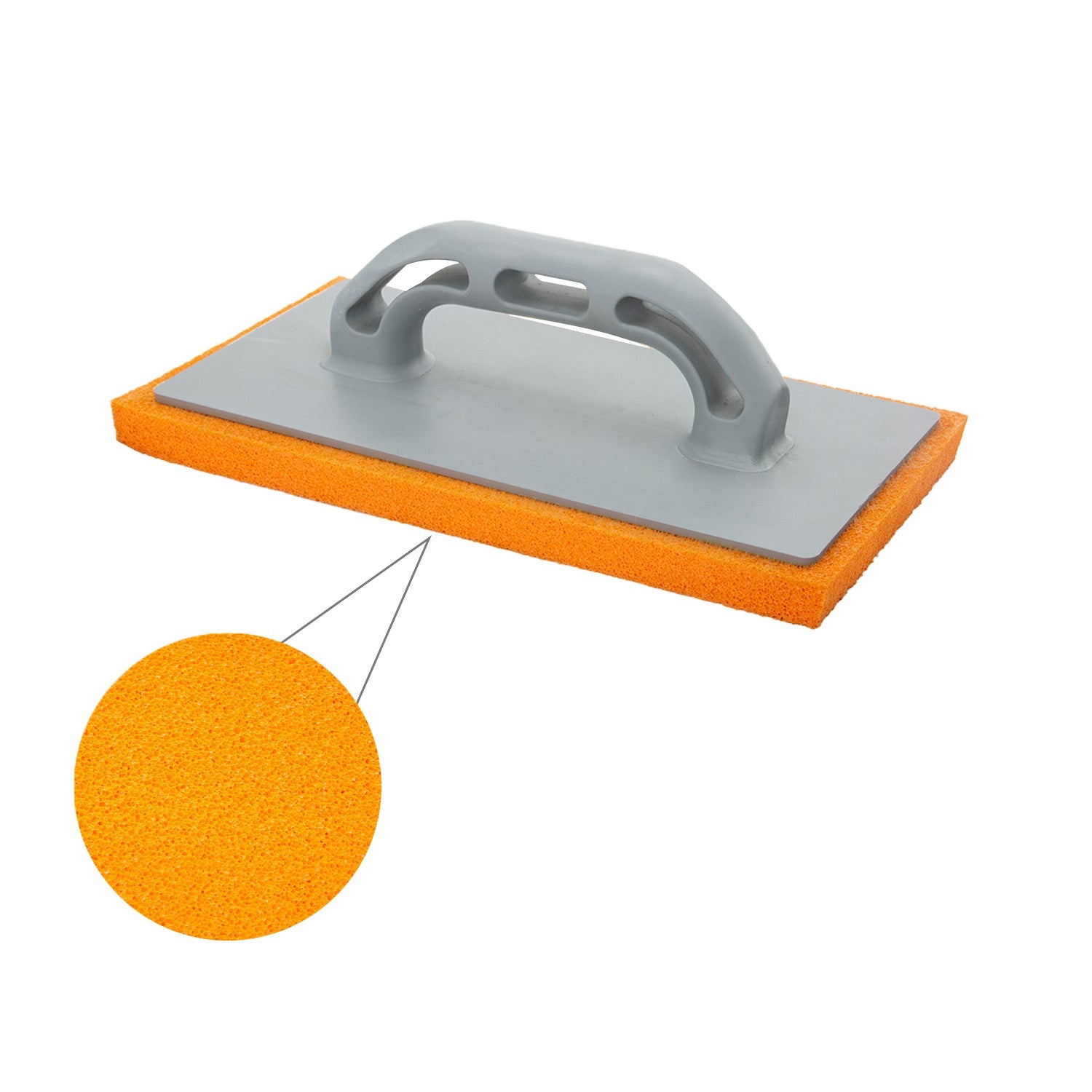 Talocha Espuma Naranja Mango De Fibra 14x28 cm. Acabado Fino | Leroy Merlin