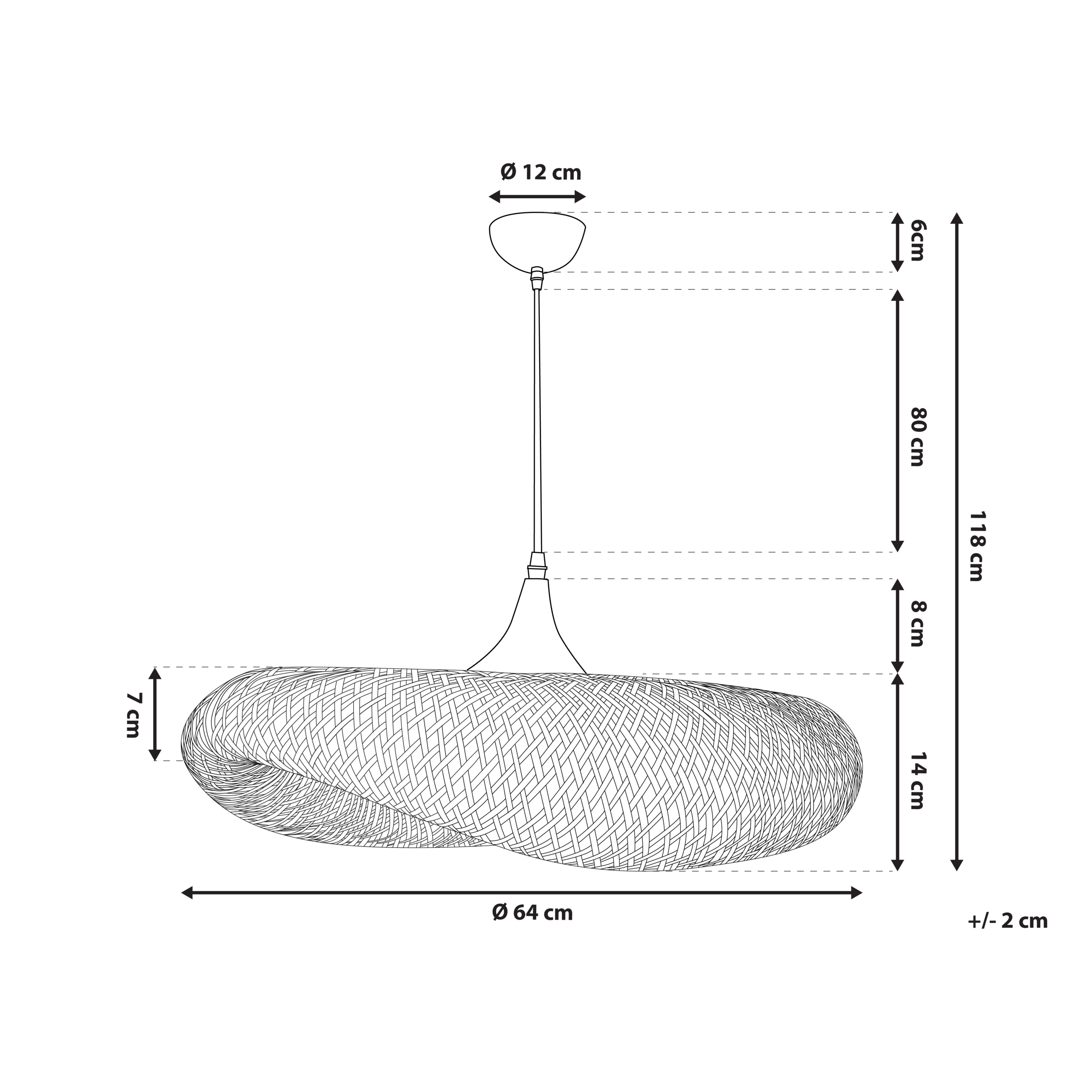 Lampadario BOYNE Legno di bambù Marrone chiaro - 3