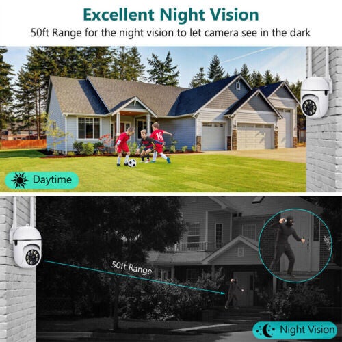 Camera Surveillance WiFi Extérieure, Caméra Étanche,Vision Nocturne en Couleur, Audio Bidirectionnel,Détection de Mouvement 1080P HD - 6