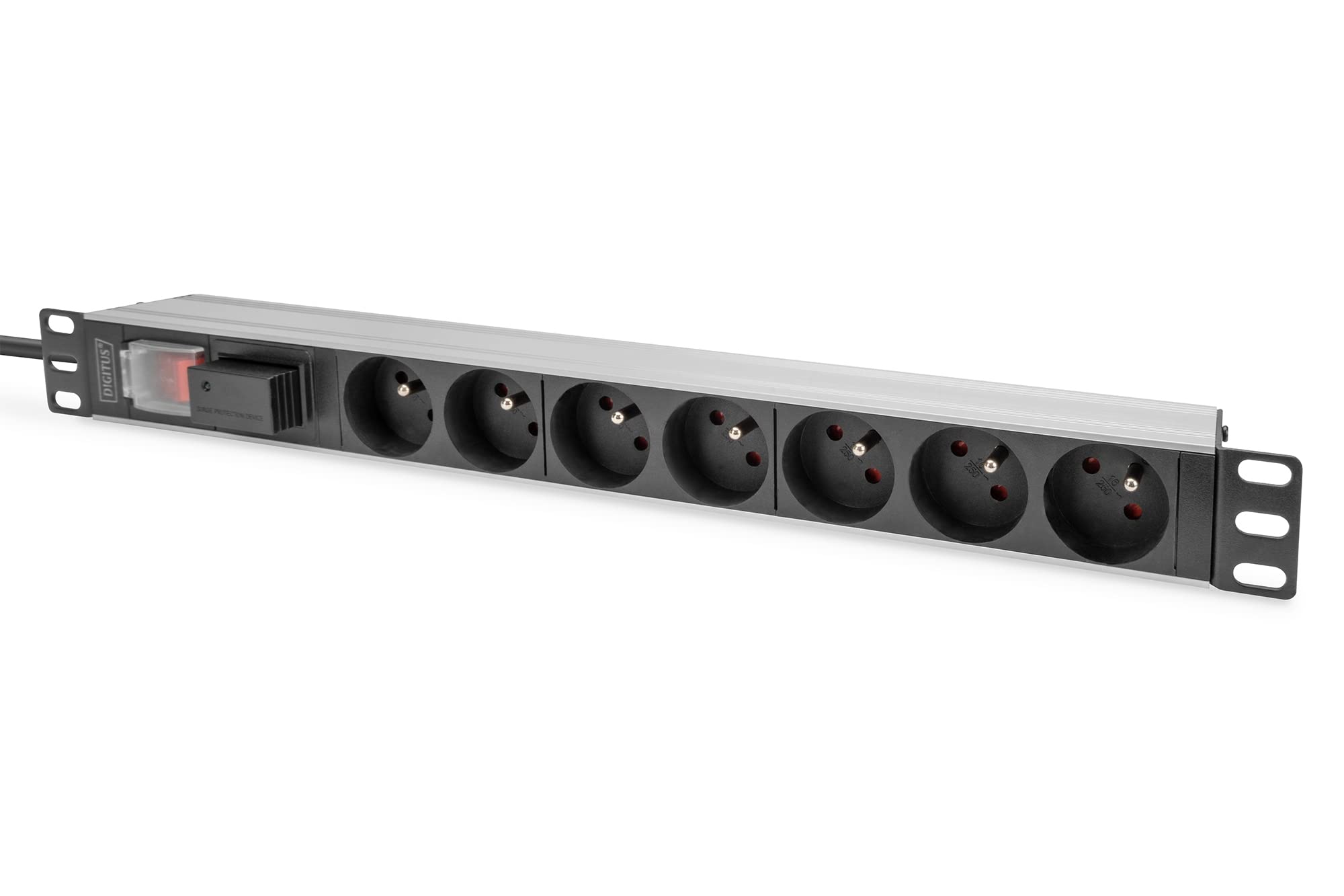 Digitus Socket strip with aluminum profile and switch 7-way CEE 7/5 ...