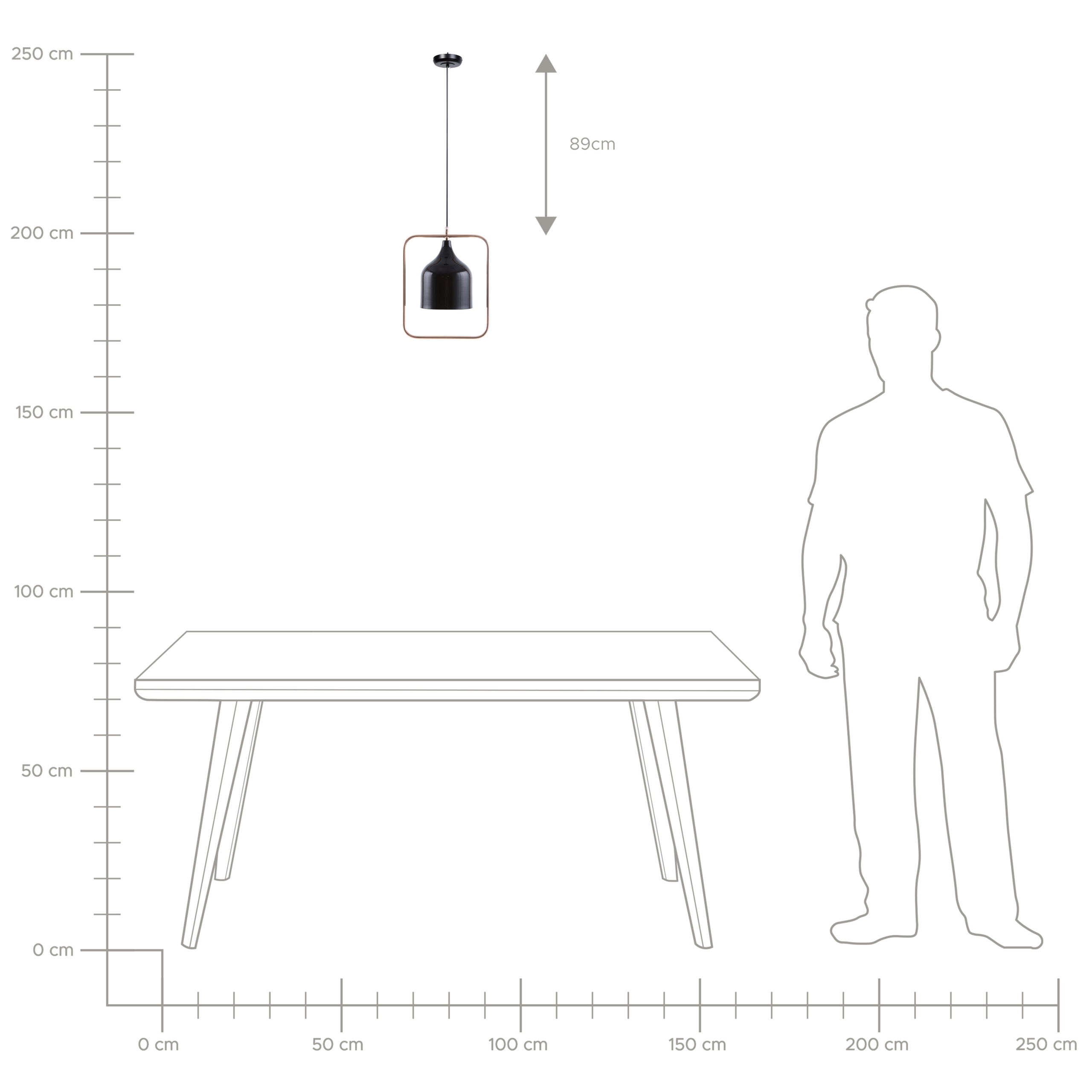 Lampadario MAVONE Metallo Nero - 7