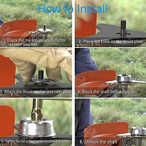 Kit Dado Testa Decespugliatore 5 Pezzi - In Acciaio Per Fissaggio Lame - Accessori Tosaerba - Foto 12