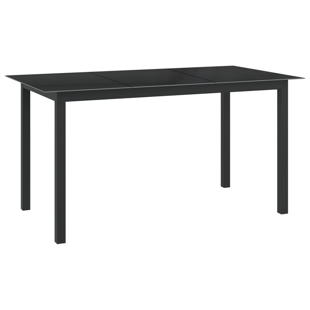 Maison Exclusive - Set da Pranzo da Giardino 10 pz Nero e Antracite - 8