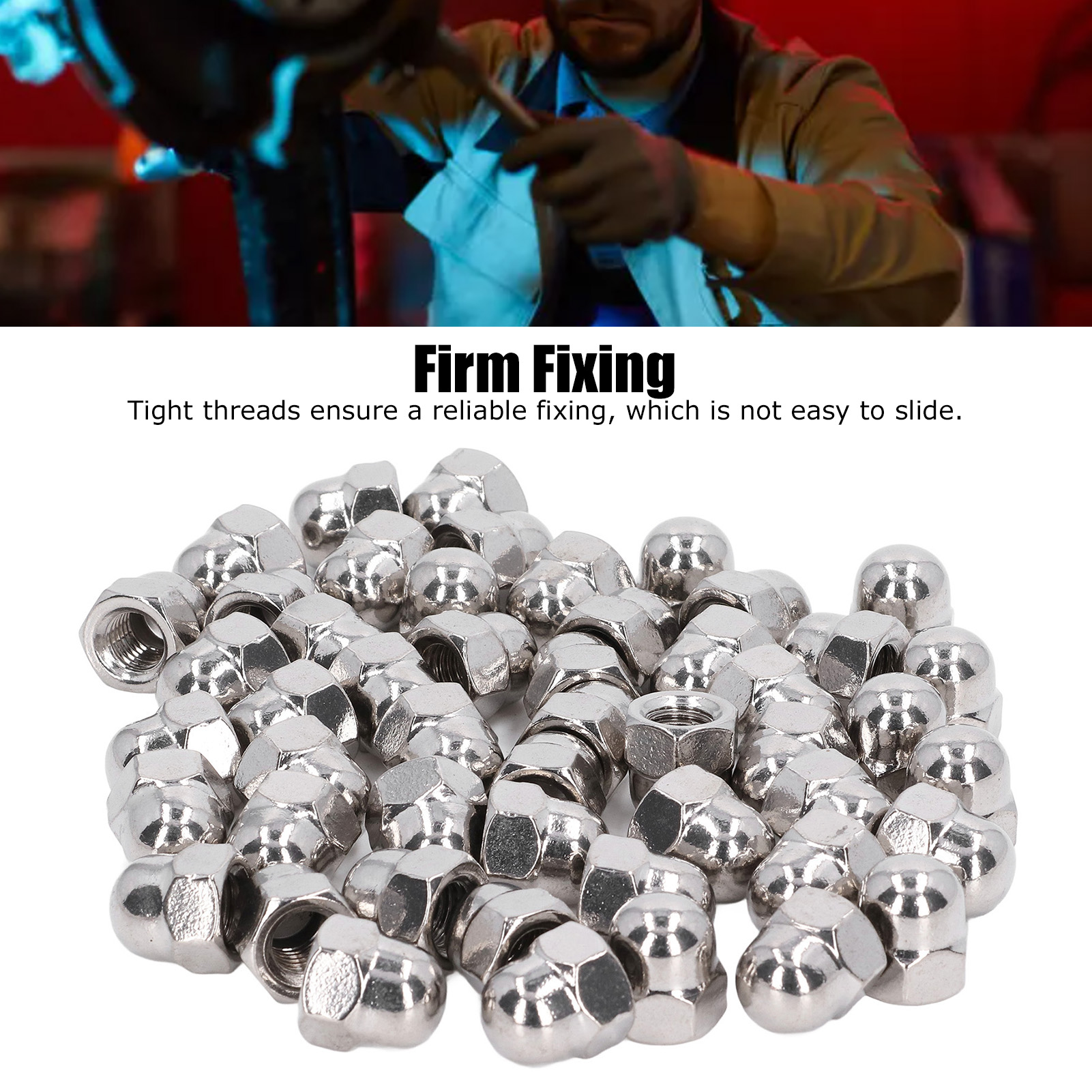 Kit di accessori di fissaggio in acciaio inossidabile 304 con dado cieco da 50 pezzi per manutenzione e riparazione (M4) - 4