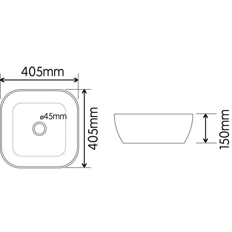 Vasque à poser 40.5 cm- blanc brillant en céramique - Vienne - 3