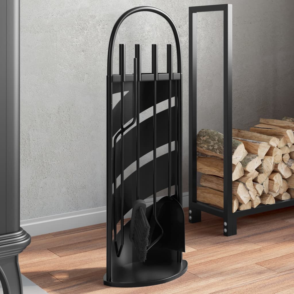 Juego de herramientas para chimenea de 5 piezas, 23 x 15 x 66 cm, acero