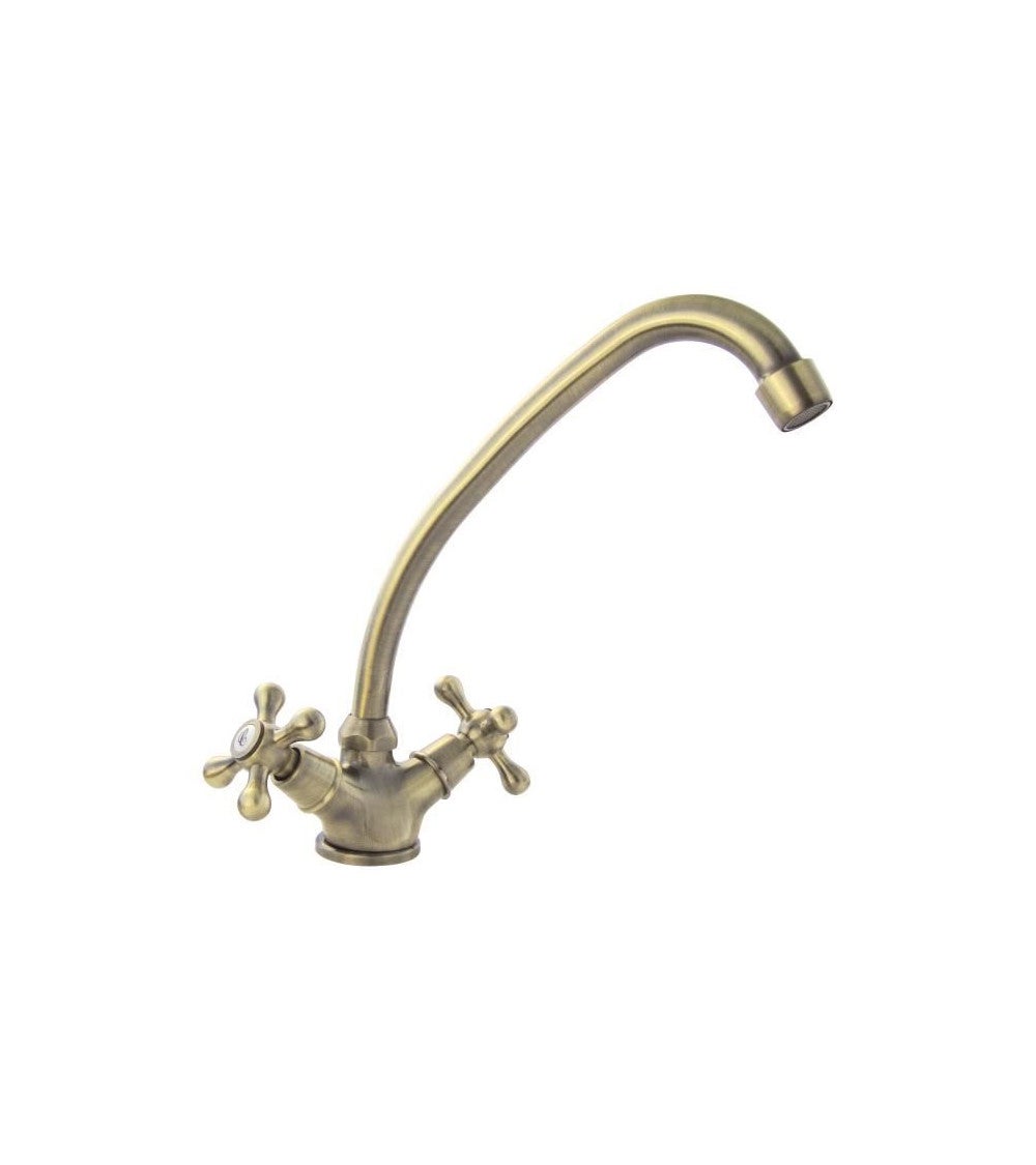 Bateria kuchenna Rousseau Beverly wykończenie starego brązu mechanizm ceramiczny 1/4 obrotu