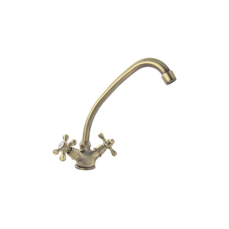 Bateria kuchenna Rousseau Beverly wykończenie starego brązu mechanizm ceramiczny 1/4 obrotu