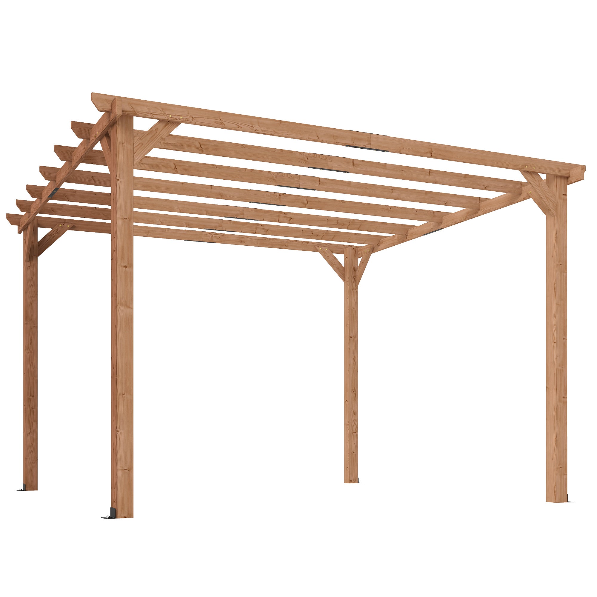 Pergola bois tonnelle extérieur structure robuste poteaux 90 mm 7 — free download