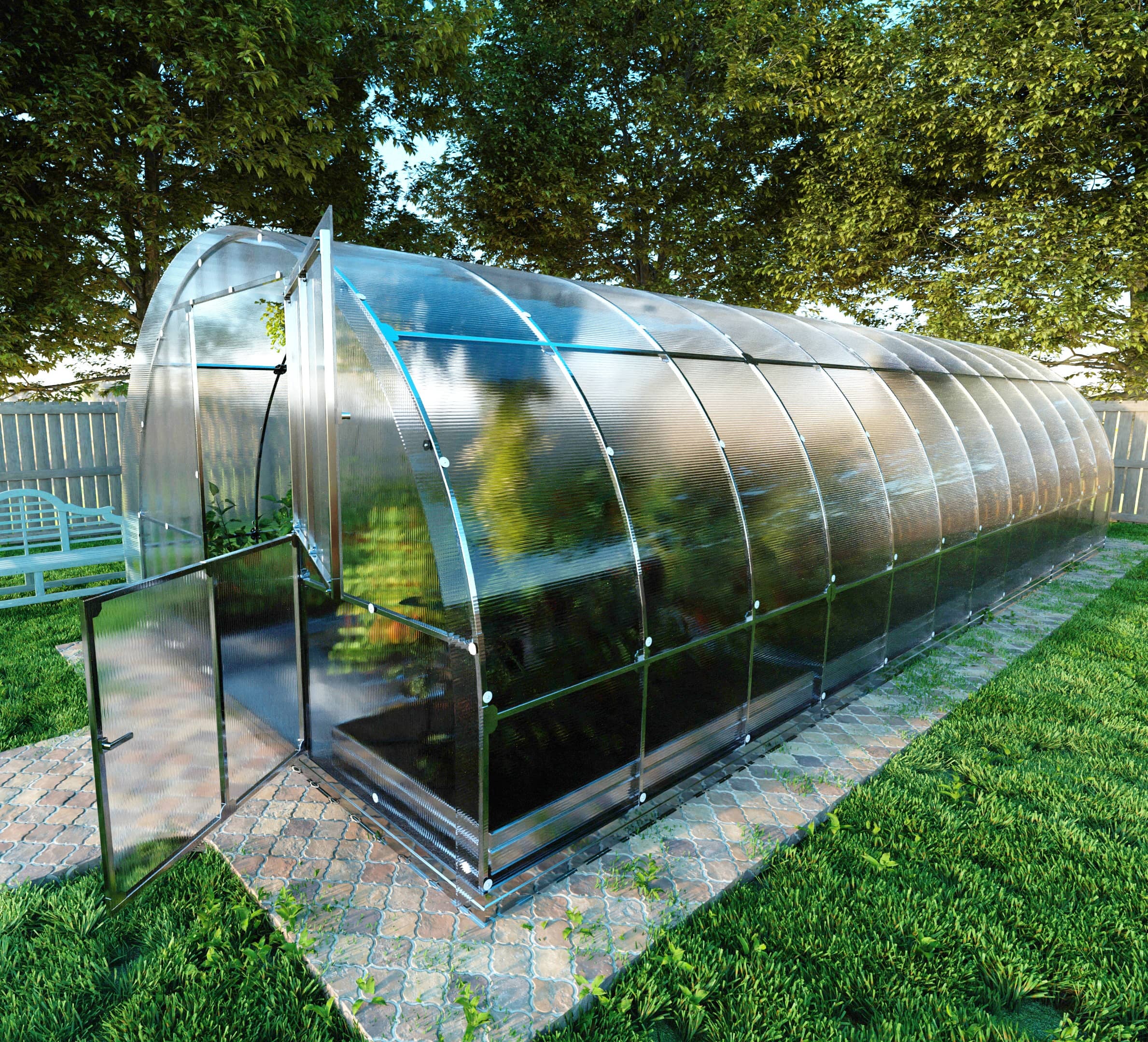Serre de jardin KLASIKA TUBE 3 x 8 m (24 m²), 6 mm avec revêtement en polycarbonate - 2