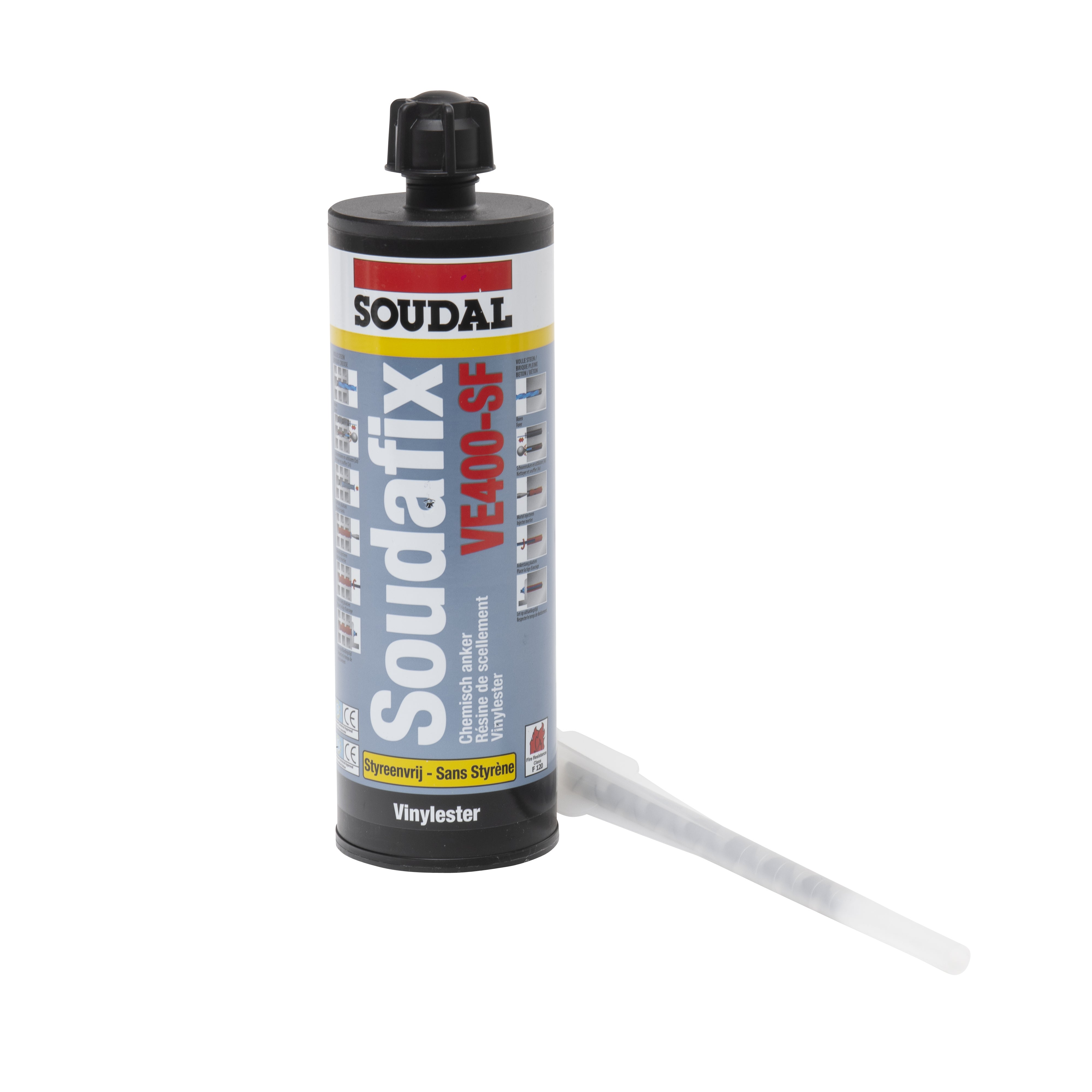 Soudal Soudafix VE400-SF Malta Chimica Grigio Scuro - Ancorante In Cartucce 280ml E 400ml - Foto 4
