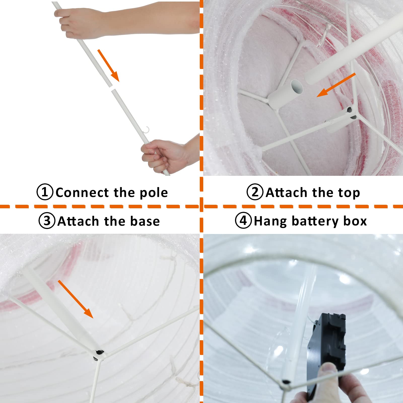 Décorations extérieures de Noël éclairées Bonhomme de neige pliable avec lumières LED, décor de vacances de Noël pré-éclairé pour jardin de cour - 5