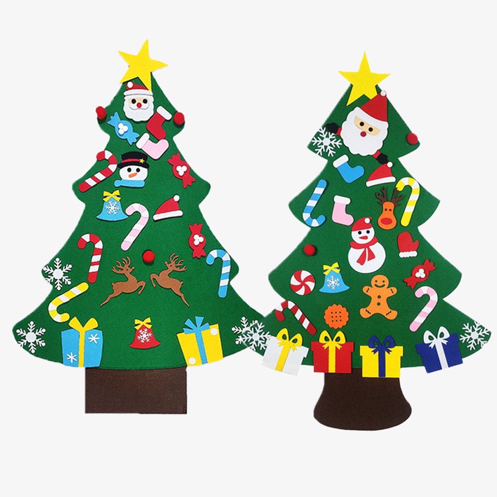 Albero Di Natale In Feltro Fai-da-te 3,3m Con 41 Ornamenti – Decorazione Murale Per Bambini, 2023