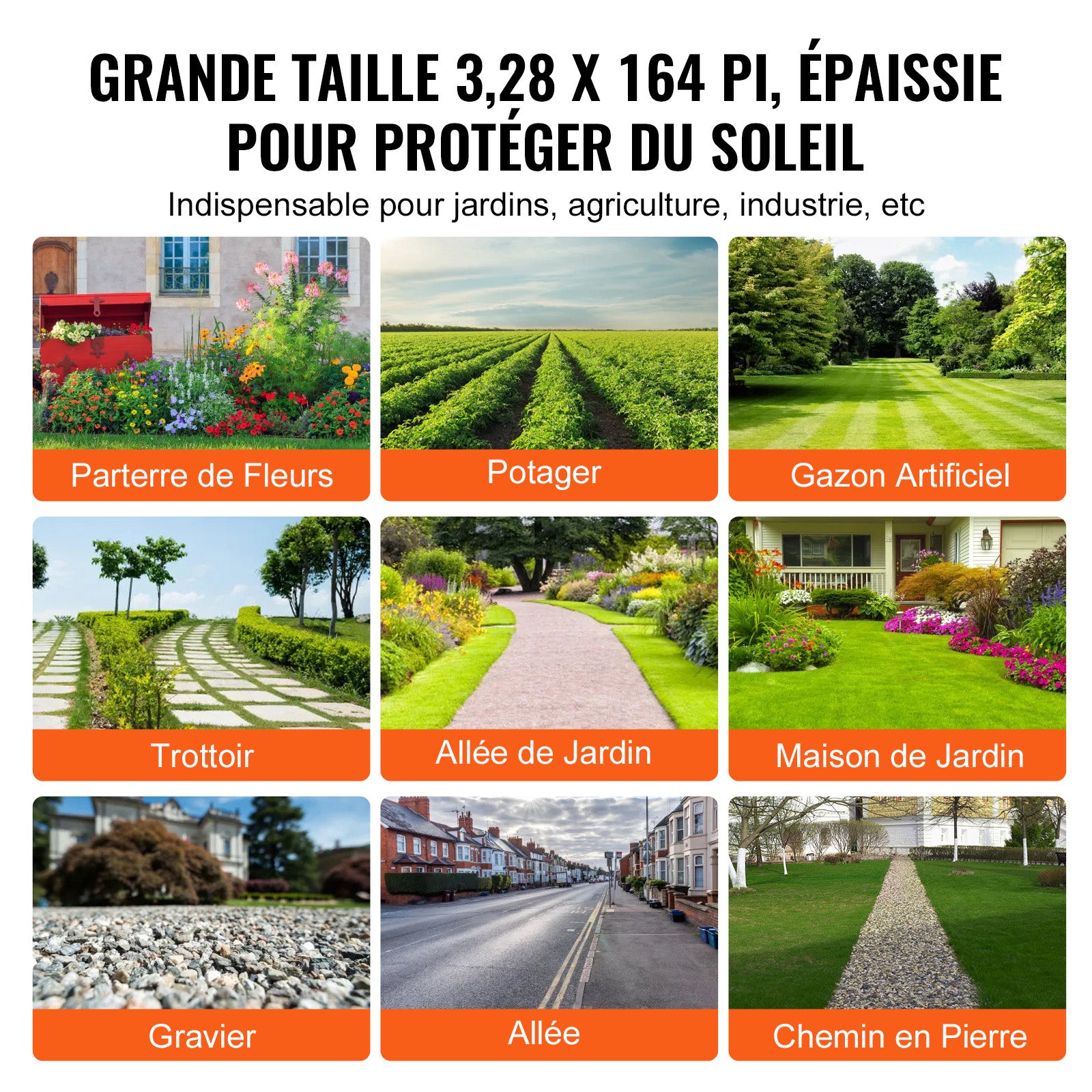 Malla antihierbas 1 x 50 m SucceBuy, geotextil tejido 85 g/m² de PP permeable para jardín, grava y paisajismo - 4