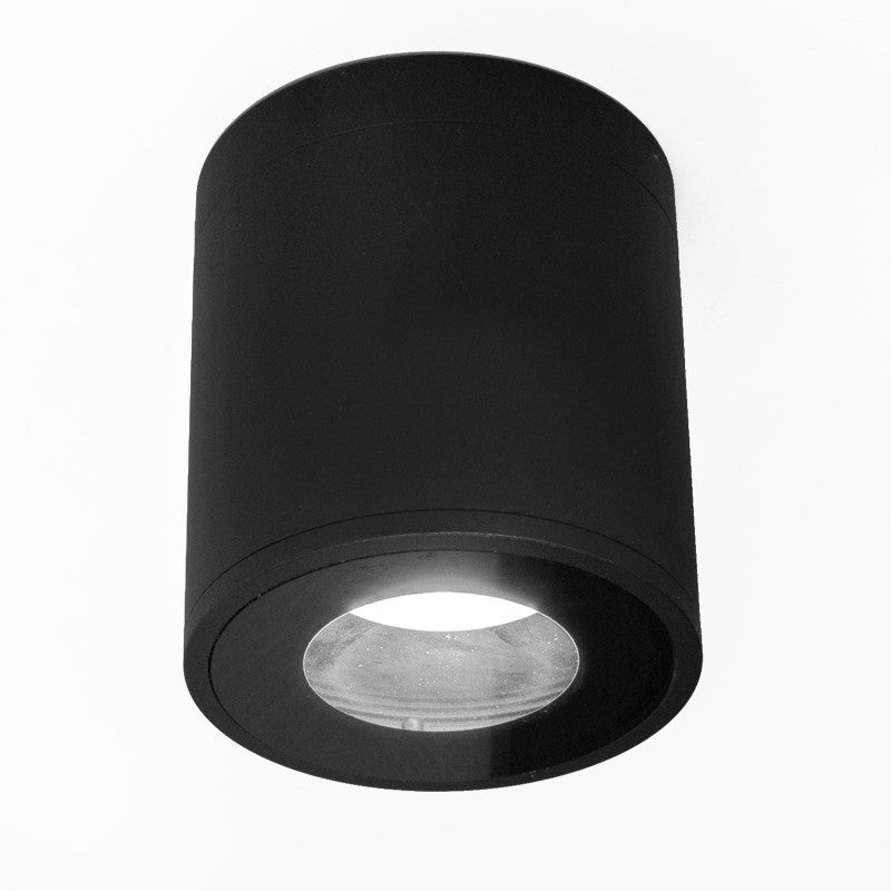 Lámpara de techo foco lámpara de techo redonda led gu10 8w luz bañera cabina de ducha baño ip65 230v color luz negra 6000k