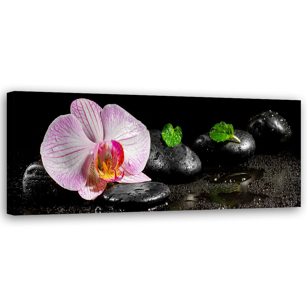 Tableau Décoratif Zen – Orchidée Sur Toile – Multicolore – Enfant/Adulte