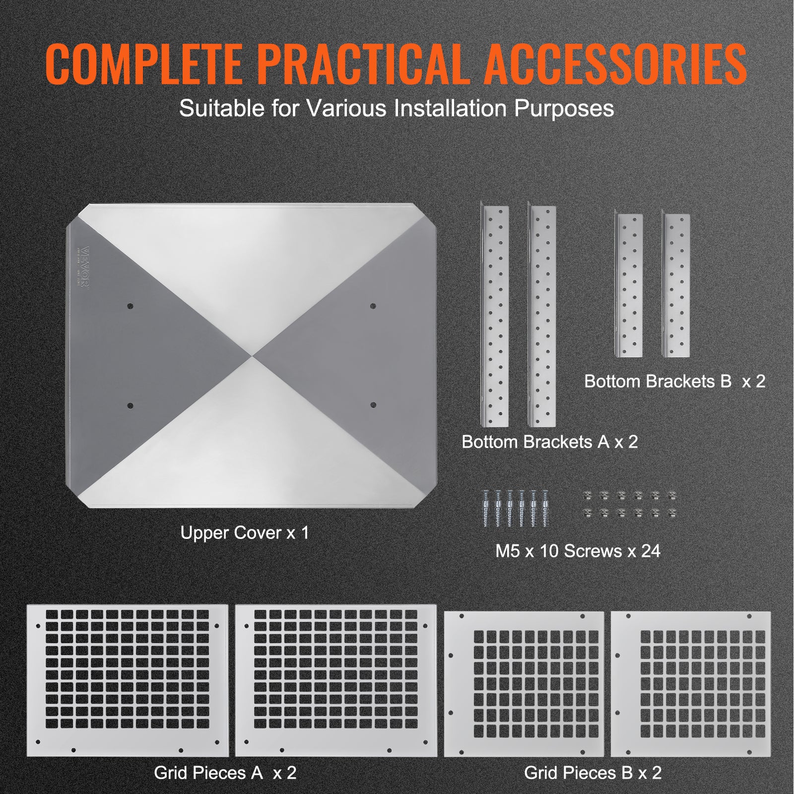 Chapeau de Cheminée 332x229 mm Chapeau de Conduit de Cheminée Acier Inoxydable 304 Couvercle Bouchon Protection pour Différents Types Cheminées VEVOR - 6