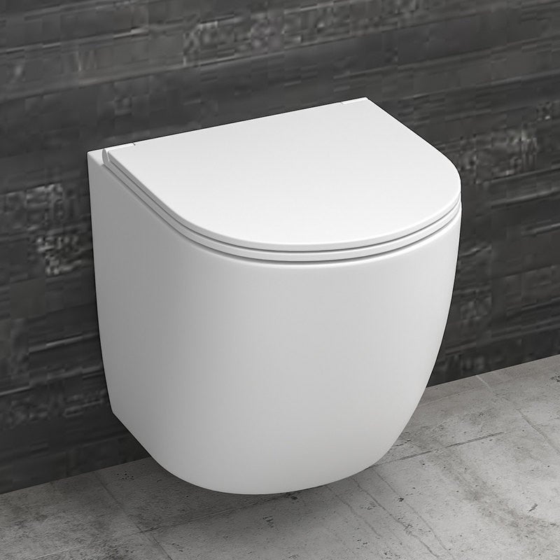 WC Rimless suspendu MILOS 49x37x36 cm avec abattant soft-closing-Blanc ...