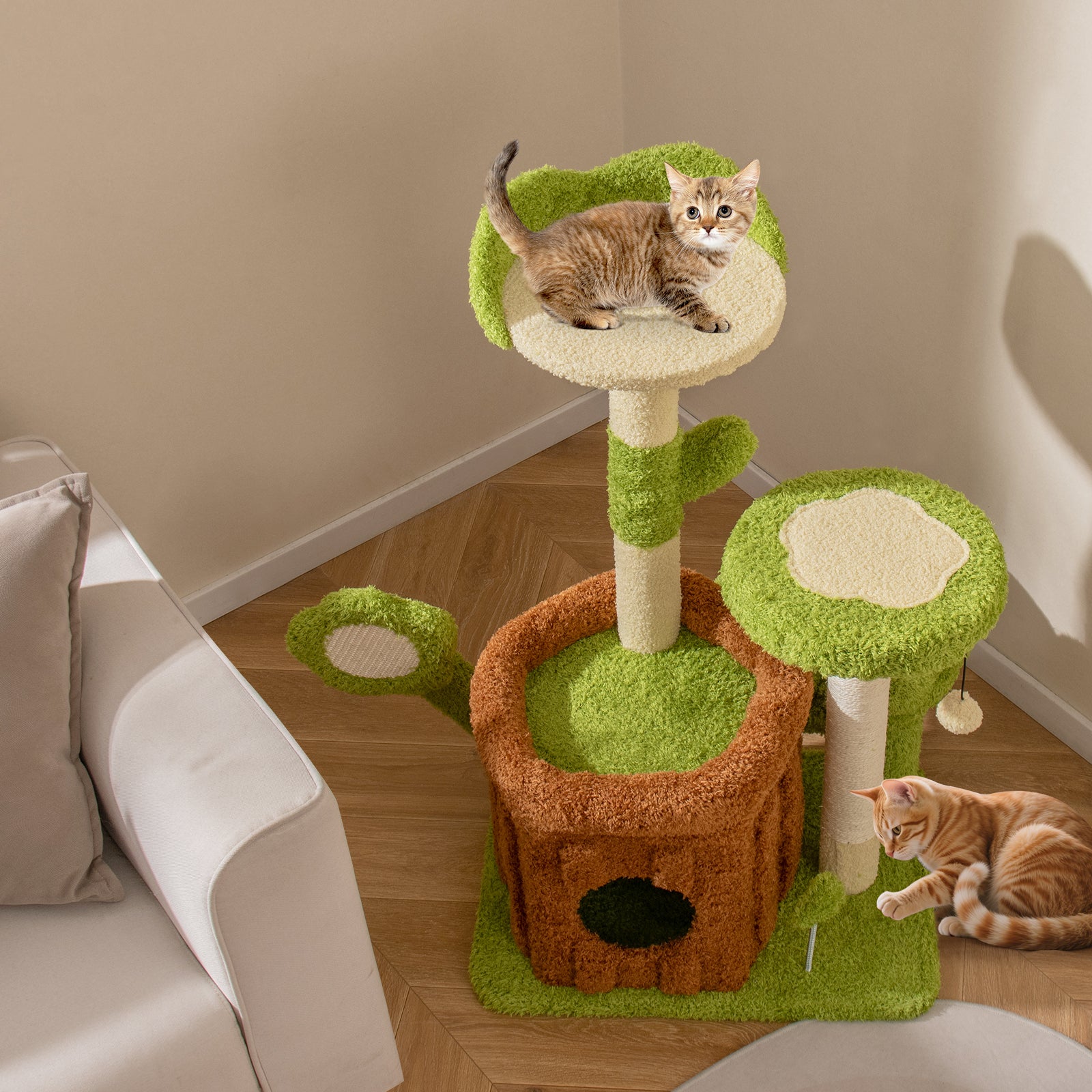 Árbol para Gatos de Bosque, Torre Multinivel con Condominio de