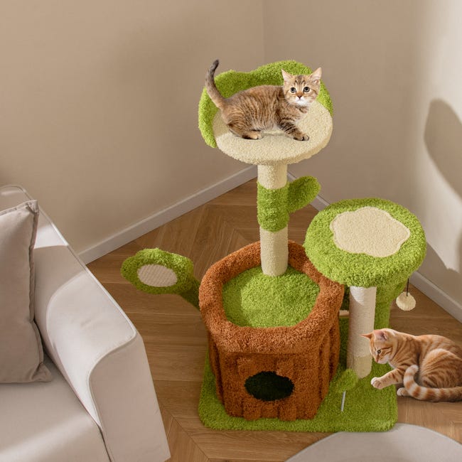 Tronco Natural Rascador De Gatos Arbol Poste Rascador Para Gato