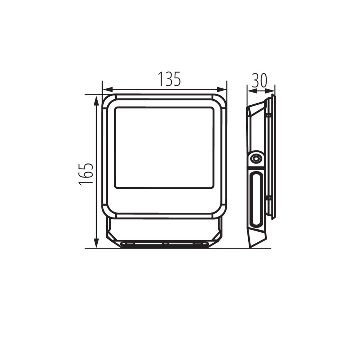 Proiector exterior LED Kanlux iQ, 20W, 4000K, 2300 lm, negru, metal ...