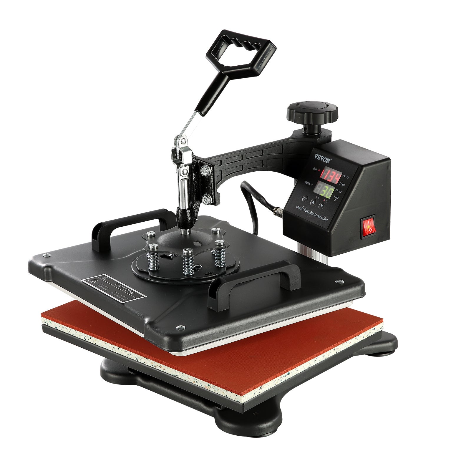 Presse à chaud VEVOR 8 en 1 30x38CM Machine de Sublimation de Transfert avec Numérique écran LCD Pour T-Shirts Chapeaux Casquettes Tasses Assiettes - 9
