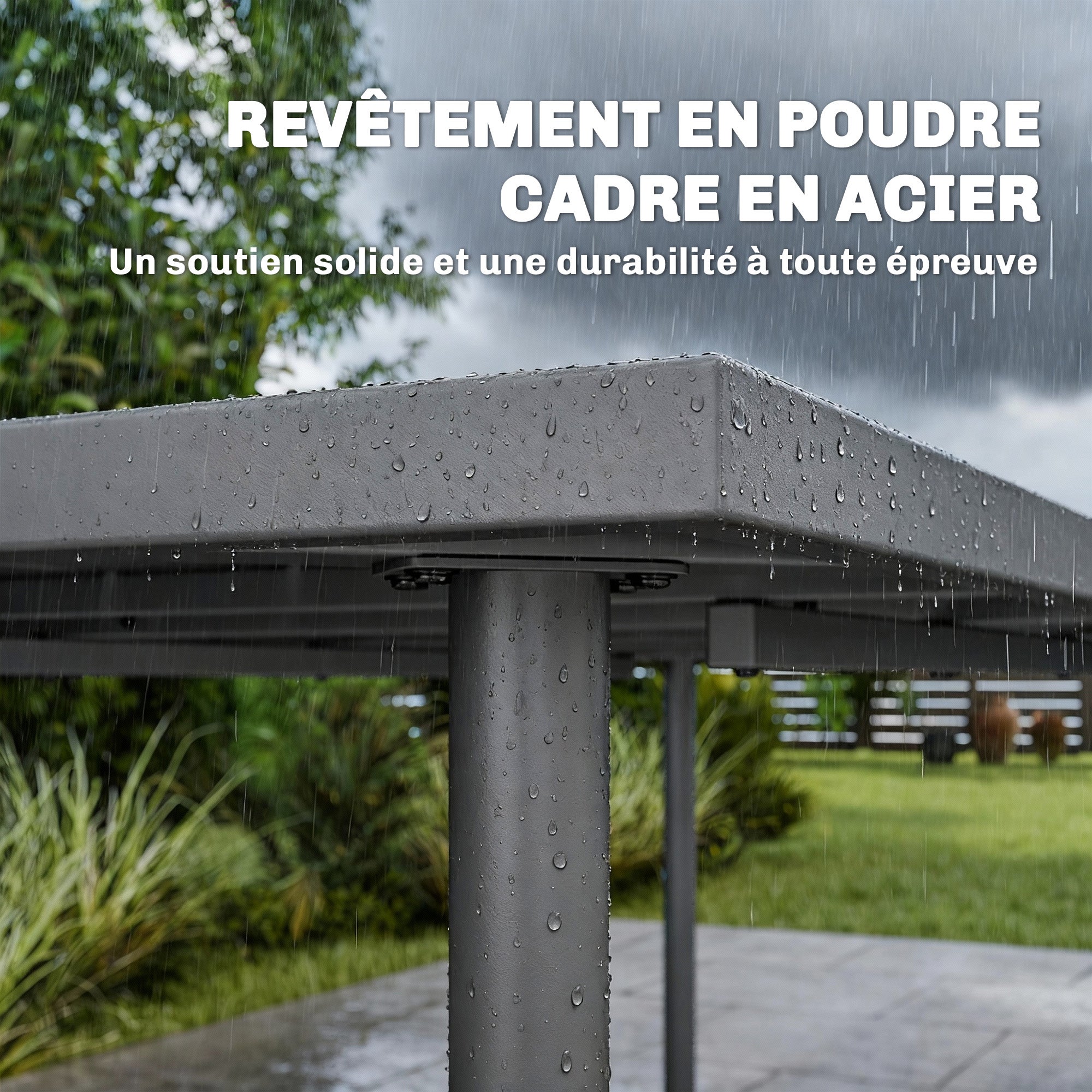 Table de jardin Acier Outsunny - 6