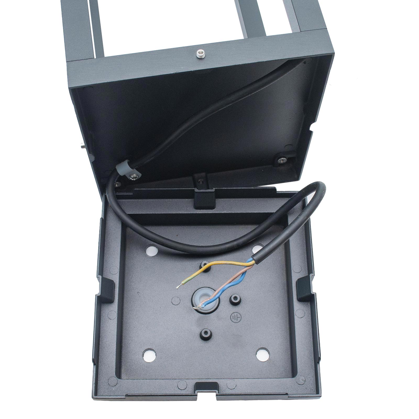 Lampione da Giardino E27 Moderno IP65 Lampioncino Esterno Luce Cortile Viale Sentiero 60cm 230V COLORE NERO - 7