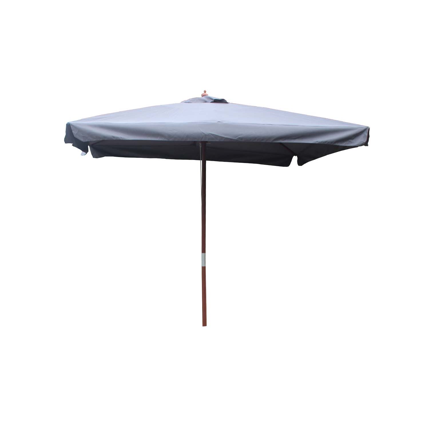 Parasol gris droit rond 3 x 3 m PALAWAN - 2