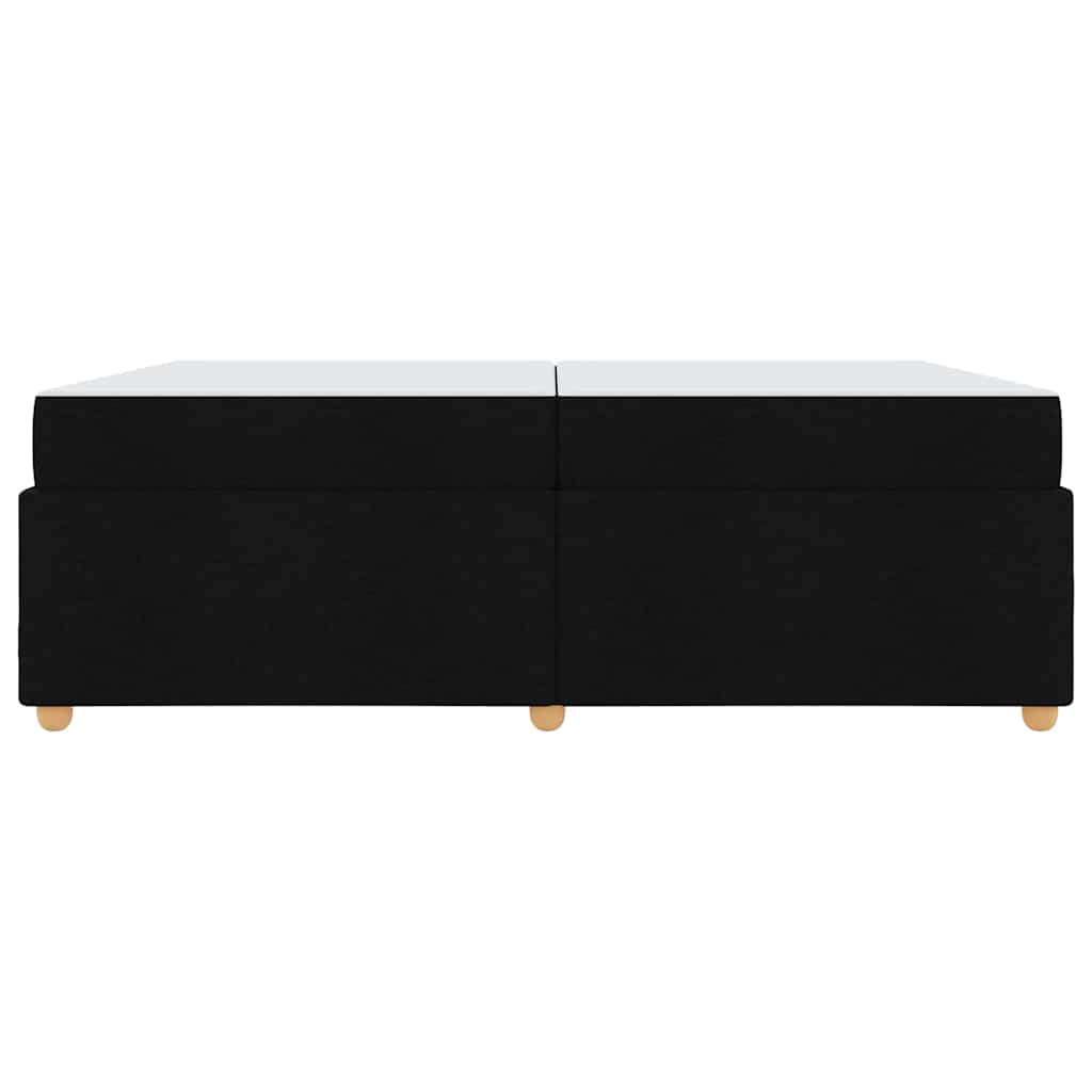 Cadre de lit avec matelas noir 200 x 200 cm en tissu - 5
