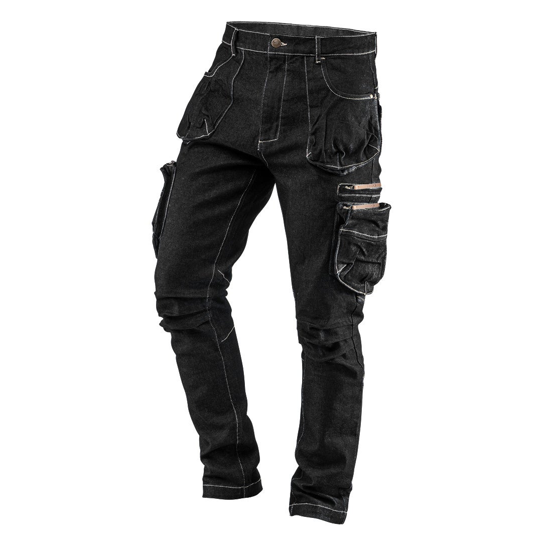 Spodnie robocze 5-kieszeniowe DENIM, czarne, r. L NEO TOOLS