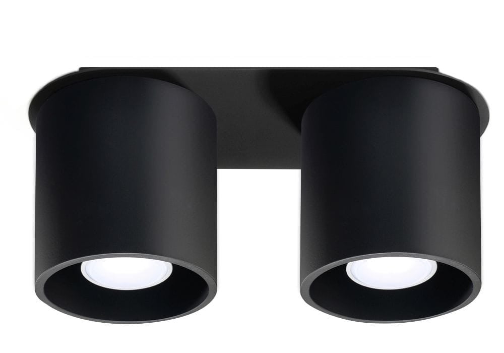 Reflektor sufitowy spot natynkowy Orbis inny czarny 2xGU10x40W wym: 26 x 10 cm metal Sollux Lighting