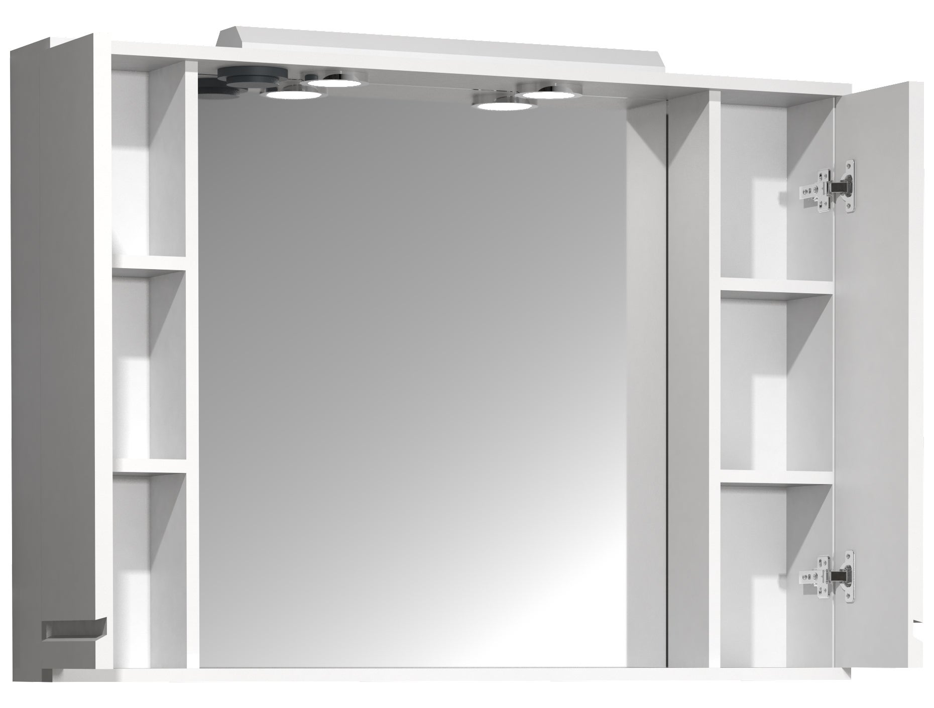 VCM Armoire de toilette Silora Blanc H. 71 x B. 100 x T. 14 cm - 4