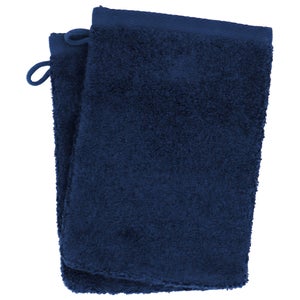 Lot De 2 Gants De Toilette 16x21 Cm FOLIUM à Rayures Bleu Cérulé