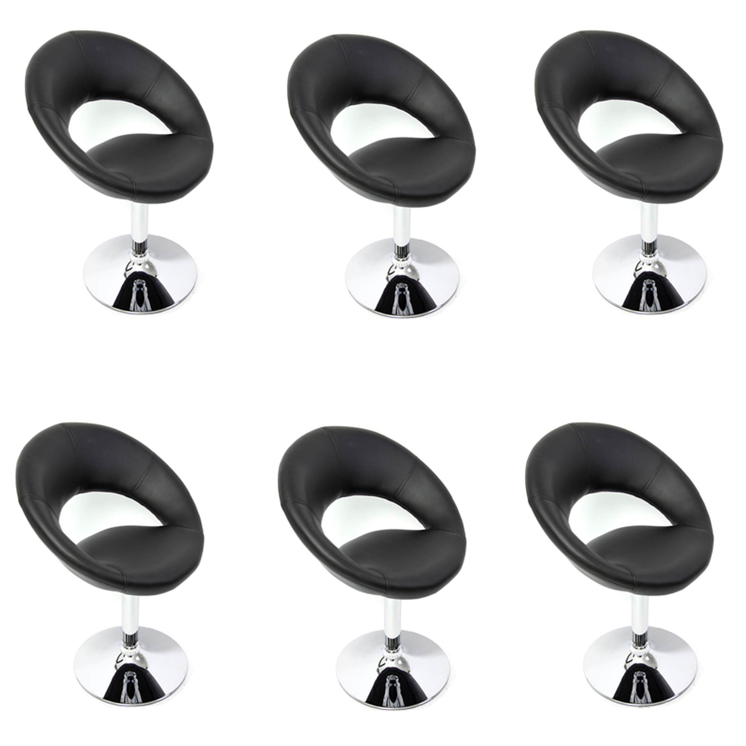 Zestaw 6 krzeseł do jadalni Krzesło do jadalni Palermo ~ czarny