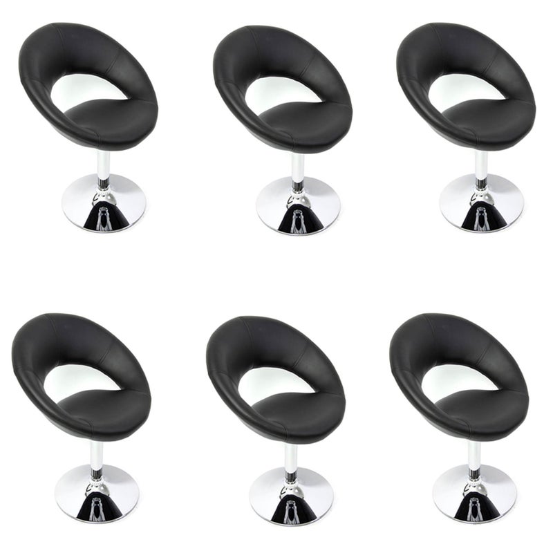 Zestaw 6 krzeseł do jadalni Krzesło do jadalni Palermo ~ czarny