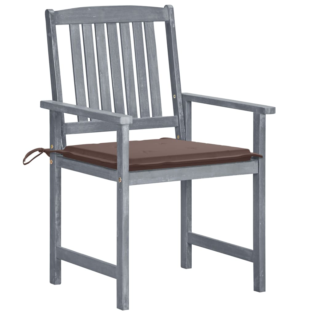 Chaise de jardin avec coussin Maison Exclusive en bois Gris - 2