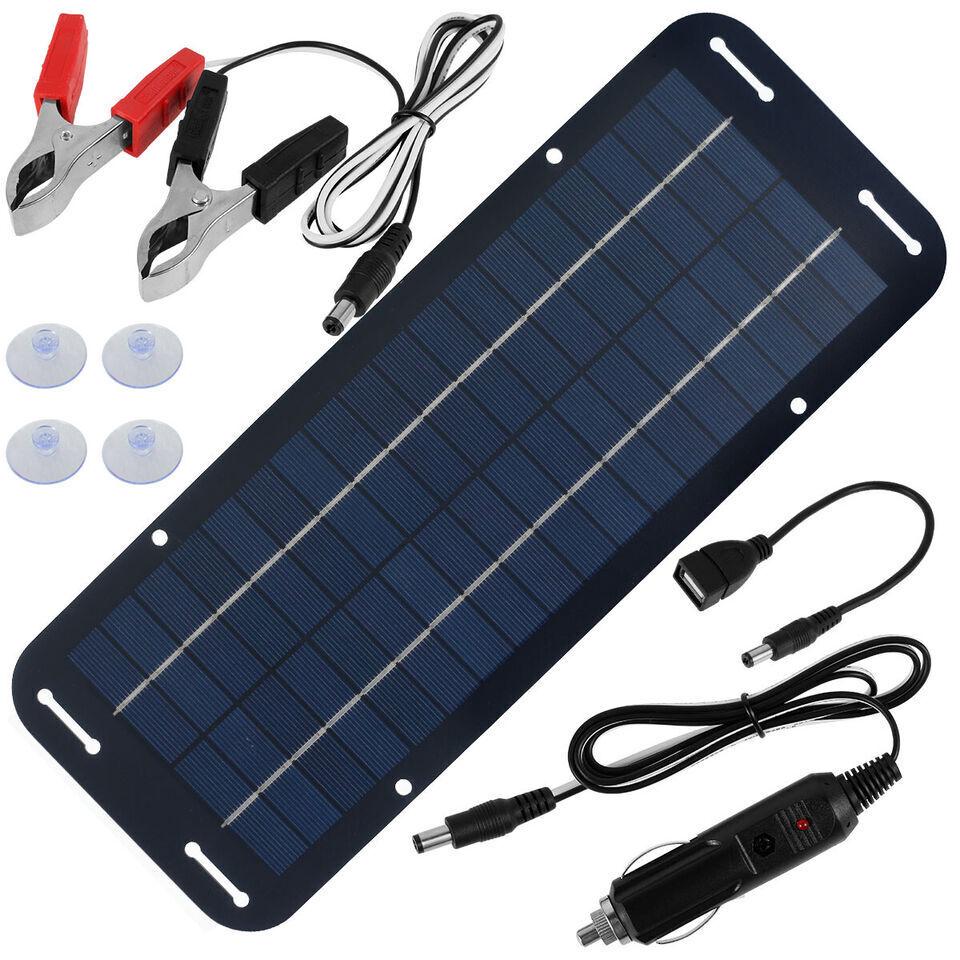 Caricabatterie Solare FieryRed 12V 30W – Mantenitore Con Porte USB E PD – Per Auto, Camper, Barca - 2