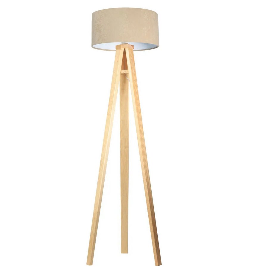 Lampa stojąca HOME 40 beżowa/biała/sosna