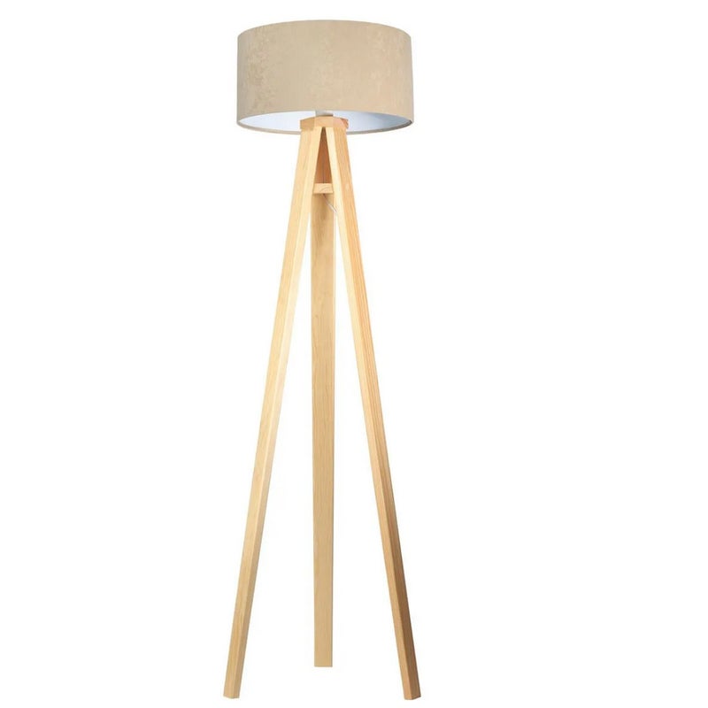 Lampa stojąca HOME 40 beżowa/biała/sosna
