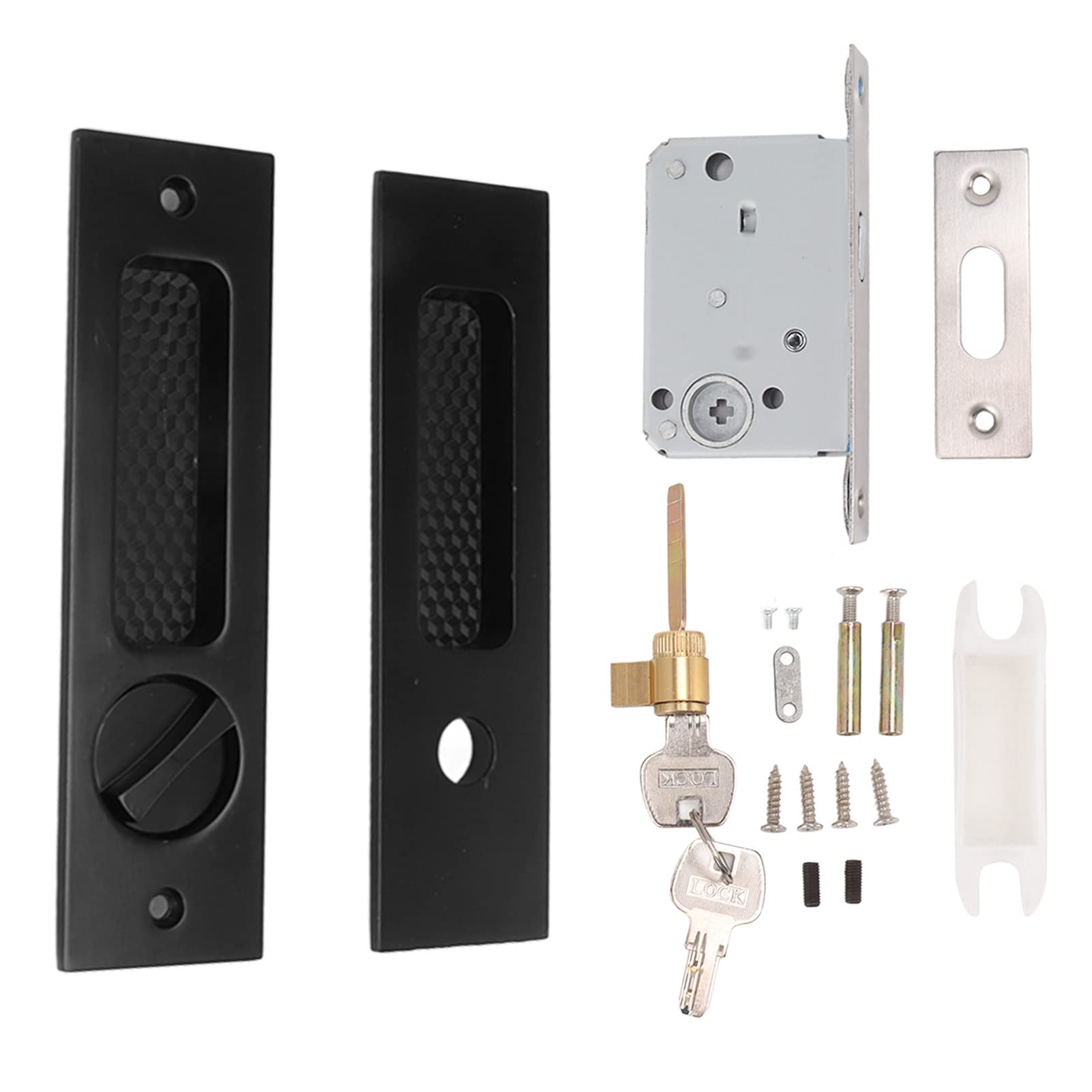Serrure De Porte Pour Camping-car Avec 2 Clés - Alliage Zinc, Noire, Installation Encastrée - 10