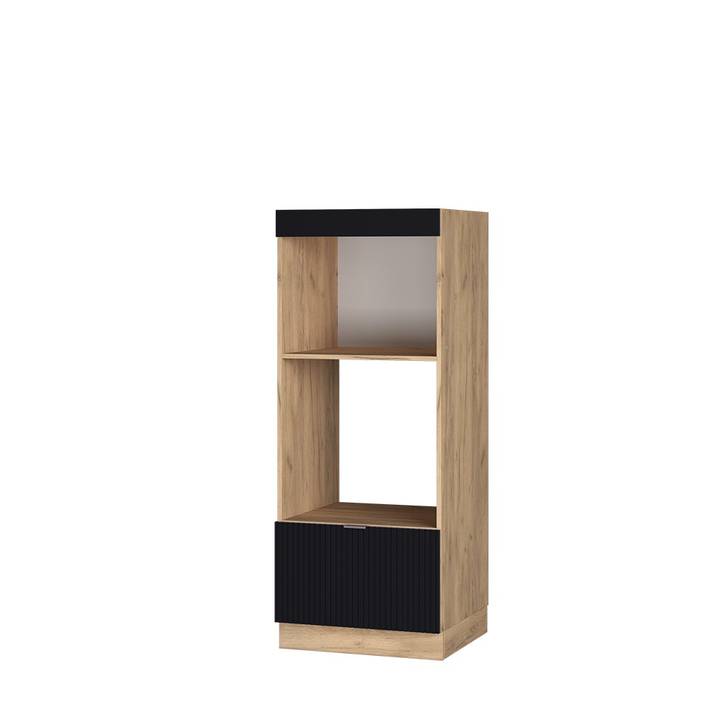 Vicco Szafka do mikrofalówki Fame-Line, Czarne paski, 60 cm otwarty