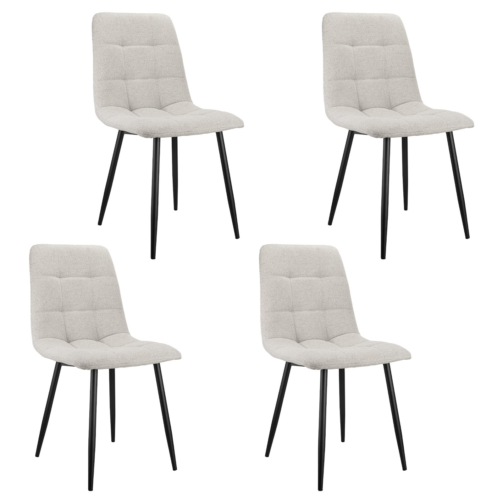 4 Chaises Pliantes En Bois Avec Housse Lin Et Siège Rembourré – Confort Et Gain De Place Pour Salle à Manger, Bureau, Salon - 7
