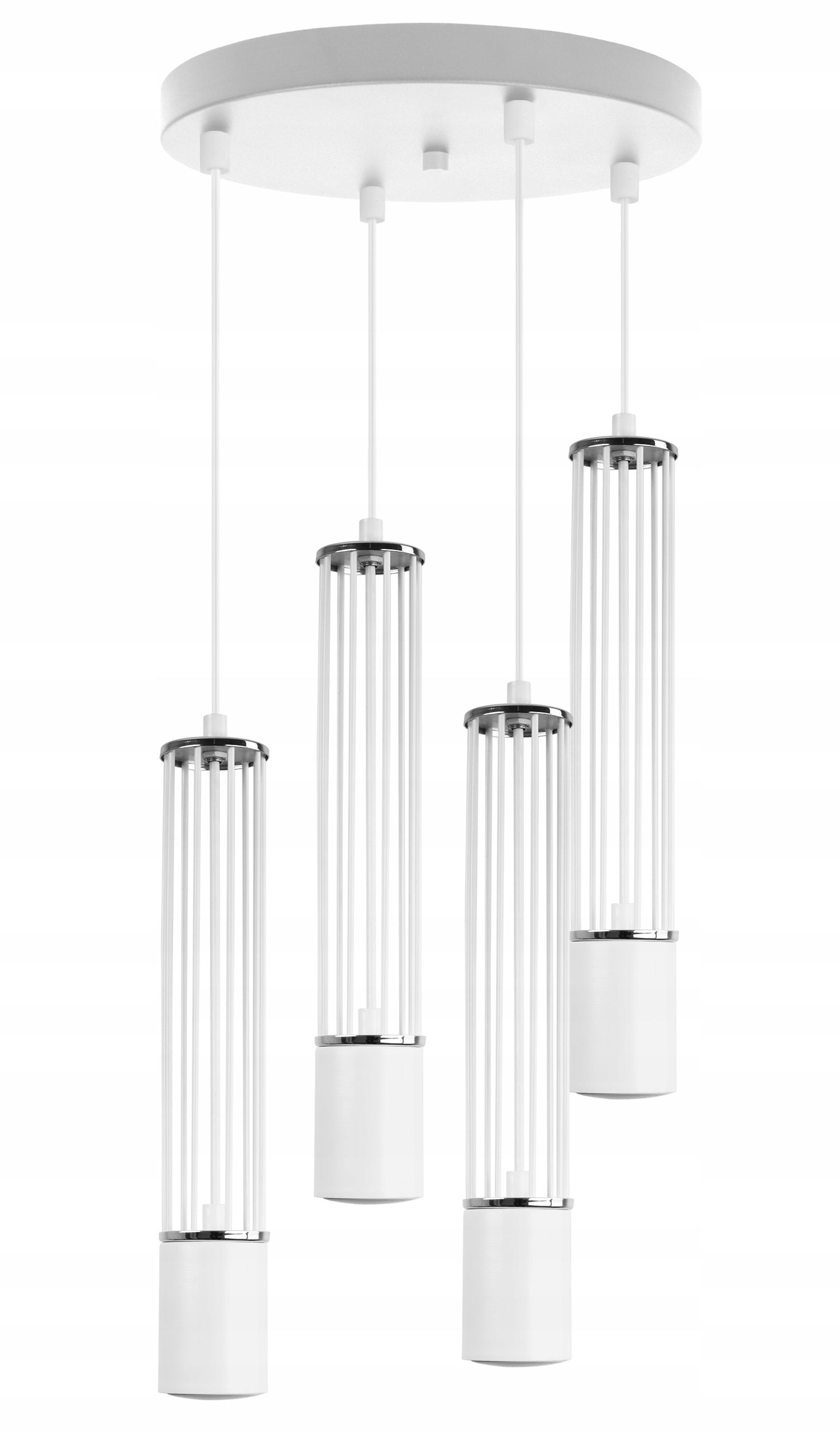 Lampa sufitowa wisząca Aria biała loft 30cm 4xGU10 klosz metal biały/srebrny Light Home LH