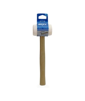 Maillet Caoutchouc Silverline 450g - Blanc - Manche Bois - Pour Montage Sans Rayures